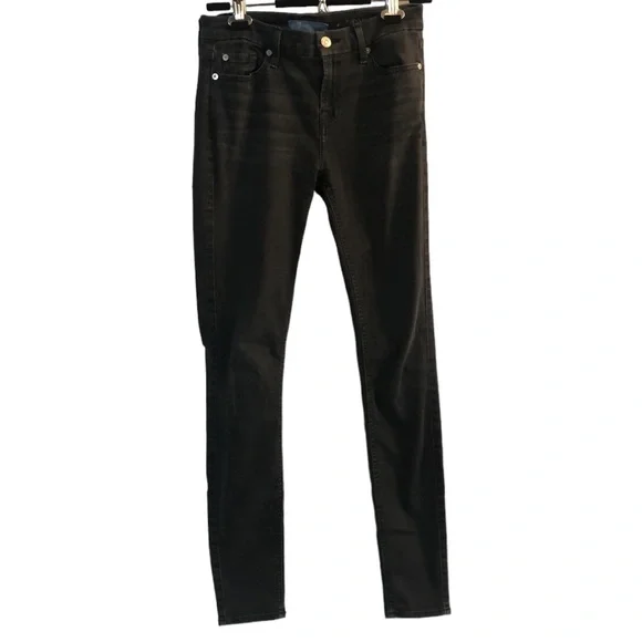 7 for All Mankind B(air) High Waisted Skinny Jeans. Dark Grey. Size 26 - Picture 1 of 8
